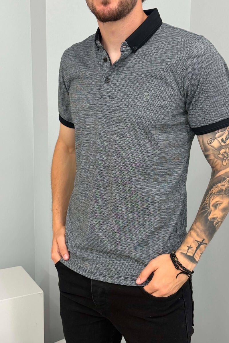 POLO NECK MEN T-SHIRT GREY/GRI - 2