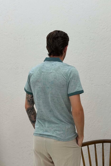 POLO NECK MEN T-SHIRT LIGHT GREEN/JEZB - 4