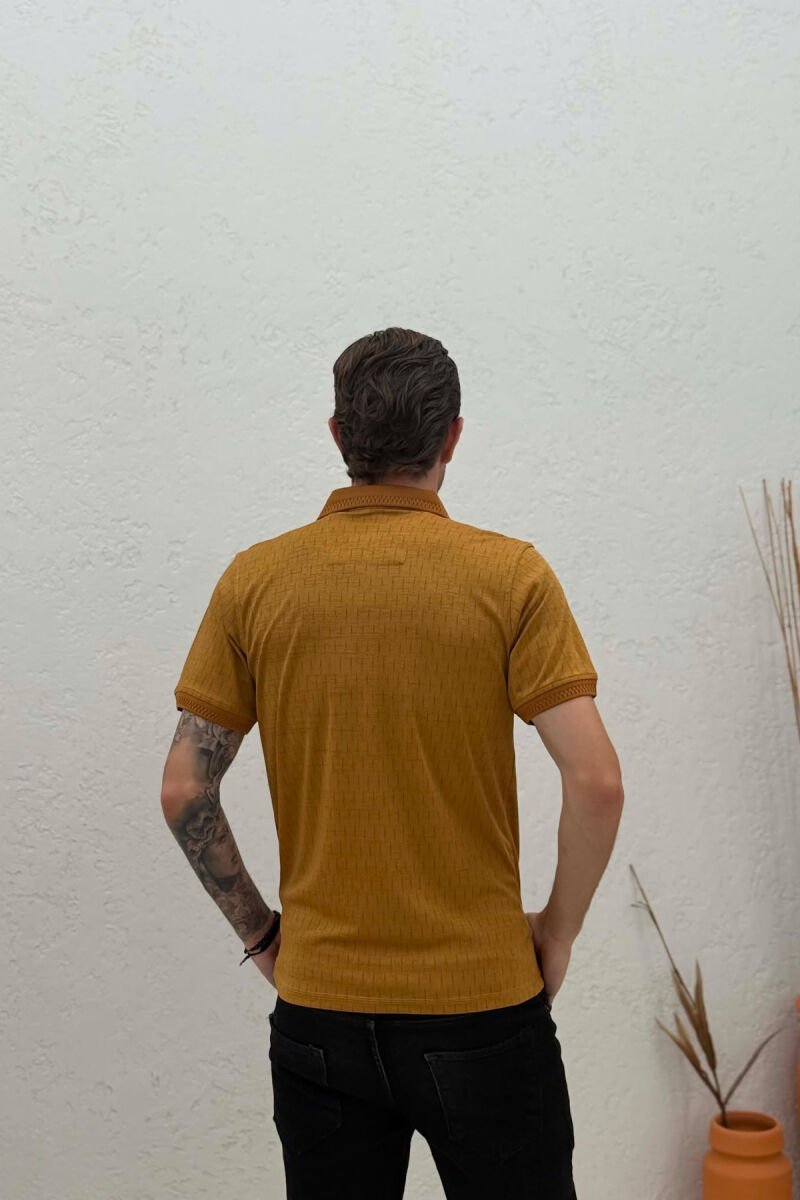POLO NECK ONE COLOR WOMAN T-SHIRT LIGHT BROWN/KAZB - 4