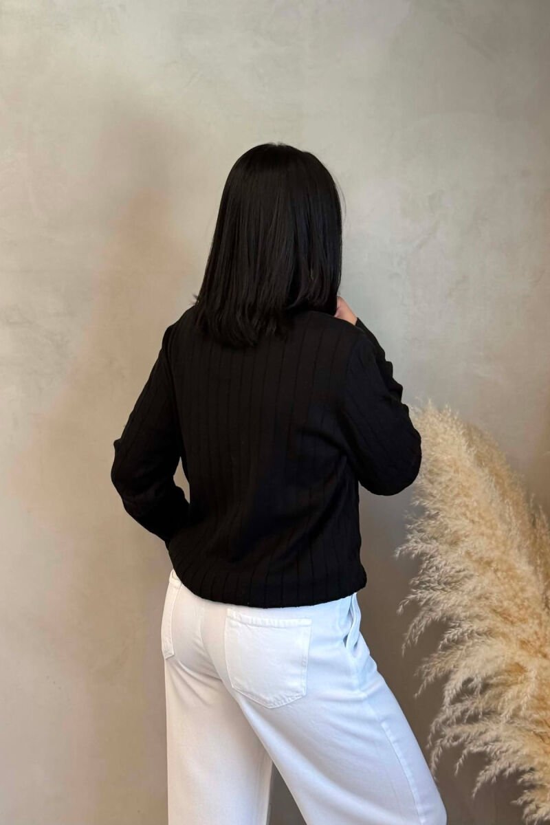 POLO NECK SIMPLE WOMAN SWEATER BLACK/ E ZEZE - 2