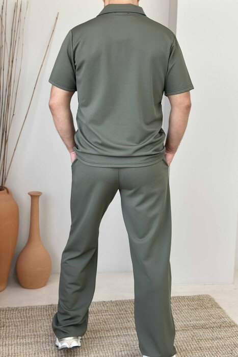 POLO NECK T-SHIRT+SWEATPANTS SIMPLE MEN SET GREEN/JESHILE - 2