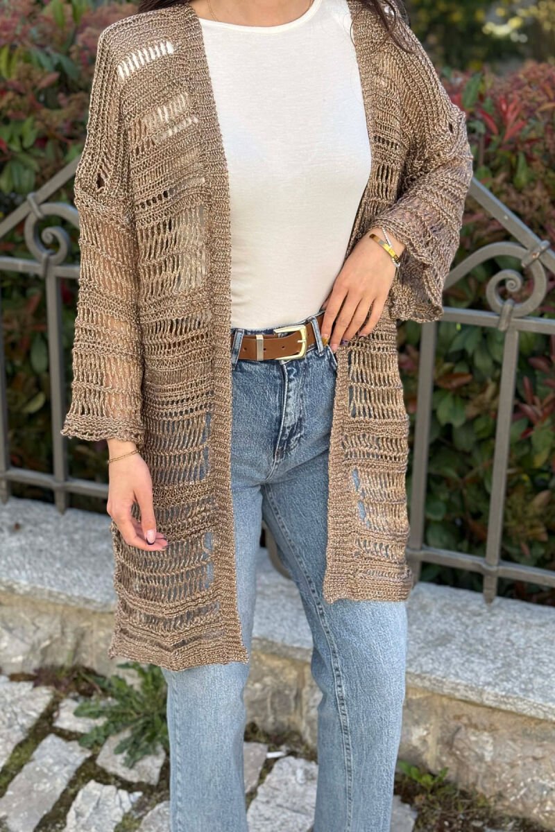 PULOVËR E THURRUR PËR FEMRA NË NGJYRËN KAFE - 3