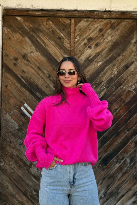 PULOVER ME JAKE GOLF PER FEMRA NE NGJYRE CIKLAMI - 2