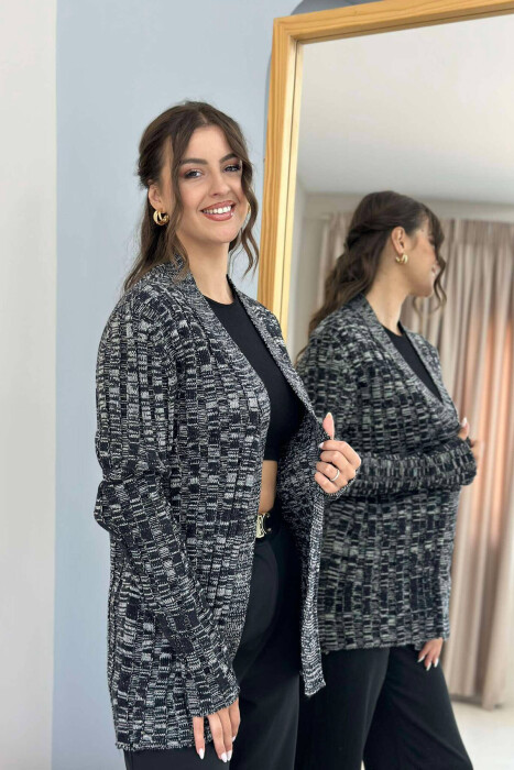 PULOVËR ME NGJYRA TË NDRYSHME PËR FEMRA NË NGJYRËN GRI TË ERRËT - 3