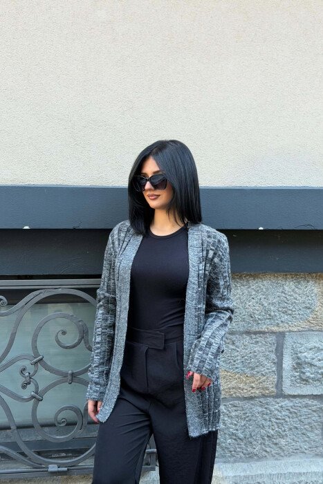 PULOVËR ME NGJYRA TË NDRYSHME PËR FEMRA NË NGJYRËN GRI - 3