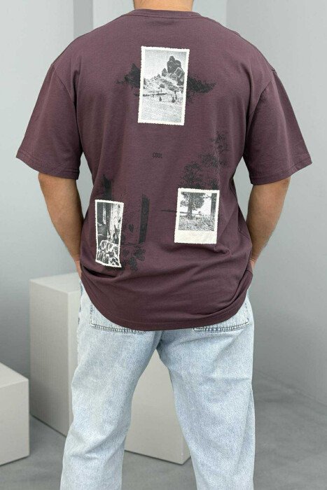 FRONT IMAGE SIMPLE MEN T-SHIRT PURPLE/LEJLA - 3
