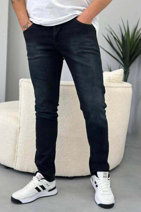 REGULAR DENIM MEN JEANS BLACK/ E ZEZE - KLAUDIO FASHION