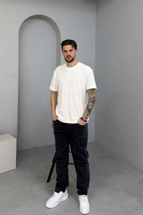 REGULAR ONE COLOR MEN JEANS DARK GREY/GEE - KLAUDIO FASHION