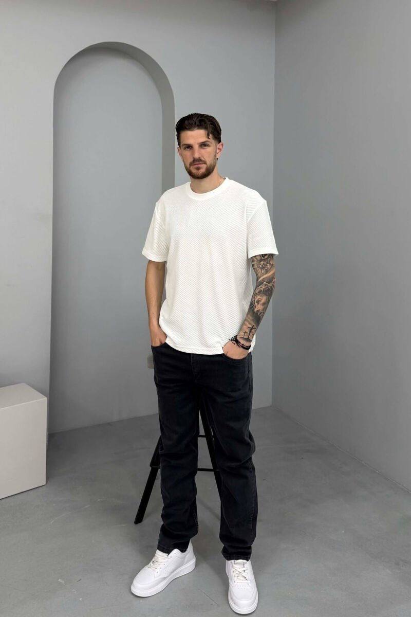 REGULAR ONE COLOR MEN JEANS DARK GREY/GEE - 1