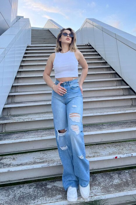 XHINSE NJË NGJYRËSHE TË GJËRA PËR FEMRA NË NGJYRËN BLU - KLAUDIO FASHION