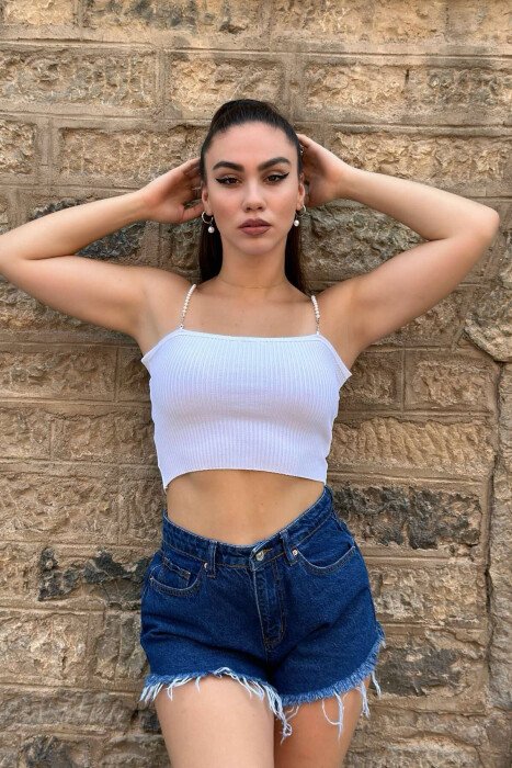 RIPPED MID-RISE WOMAN SHORT JEANS BLUE/BLU - 3