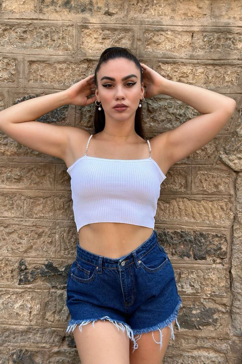 RIPPED MID-RISE WOMAN SHORT JEANS BLUE/BLU - 3