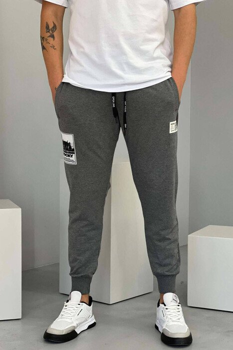 ROCKY ONE COLOR MEN JOGGERS DARK GREY/GEE - KLAUDIO FASHION