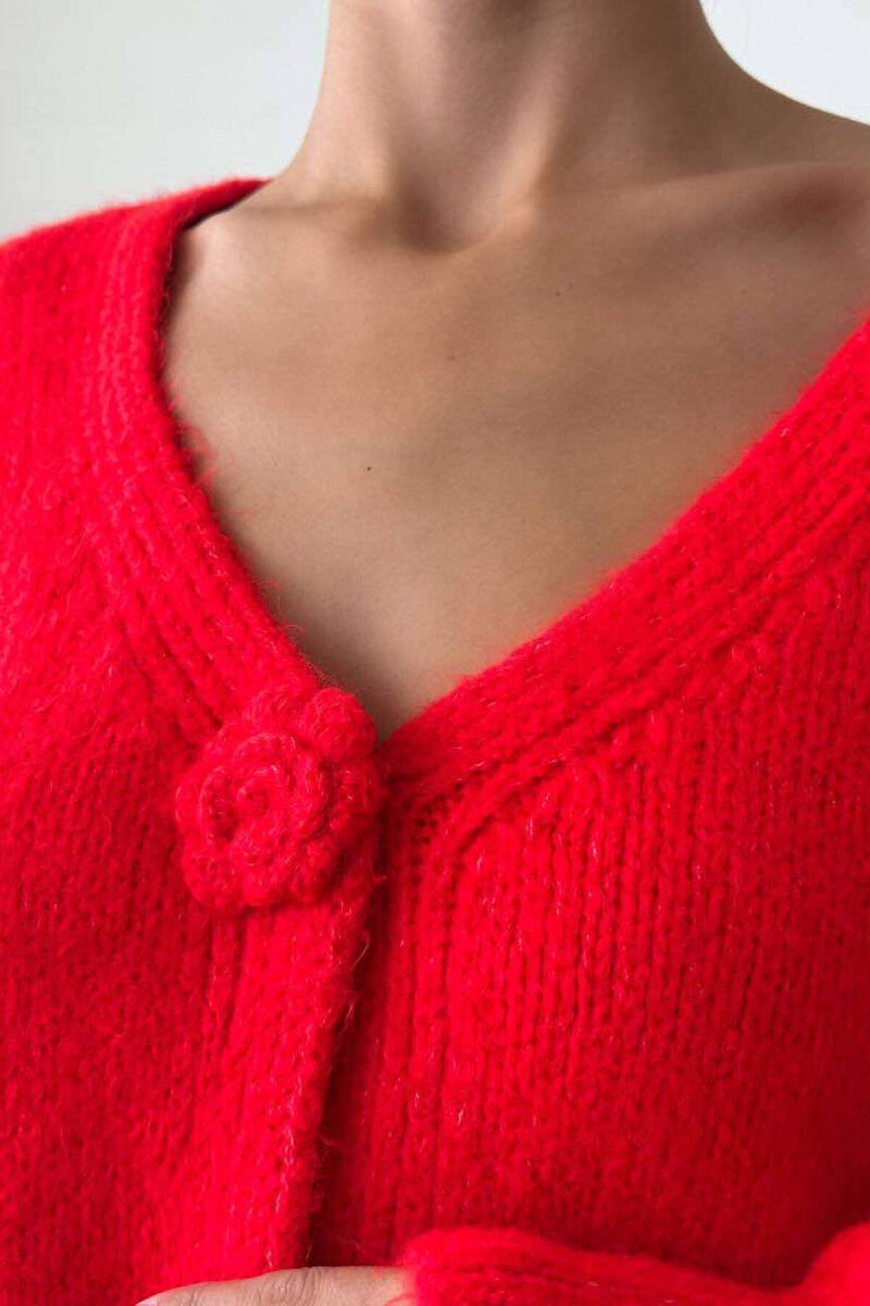 ROSE BUTTONS WOMEN CARDIGAN RED/E KUQE - 2