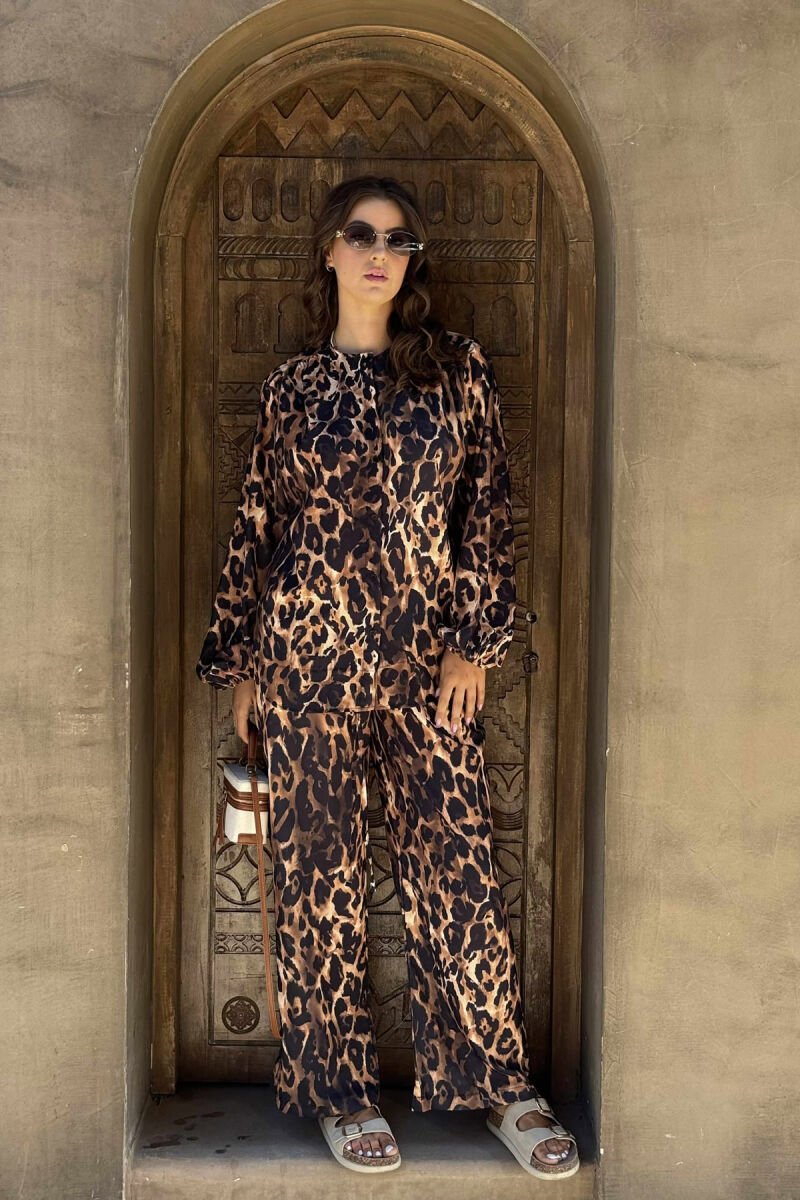 ROUND NECK SHIRT+TROUSERS WOMEN SET LEO/LEOPARD - 7