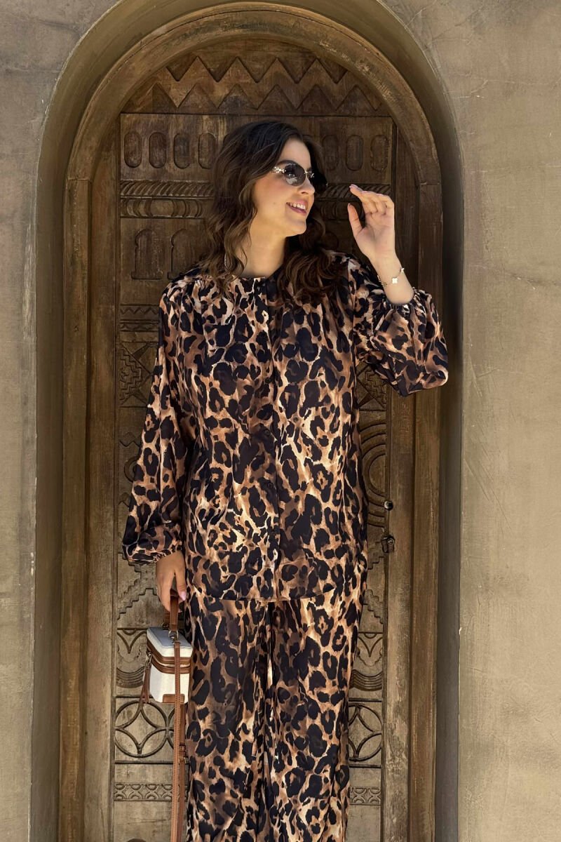 ROUND NECK SHIRT+TROUSERS WOMEN SET LEO/LEOPARD - 6