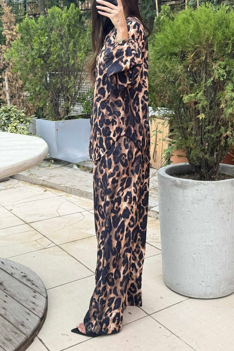 ROUND NECK SHIRT+TROUSERS WOMEN SET LEO/LEOPARD - 4