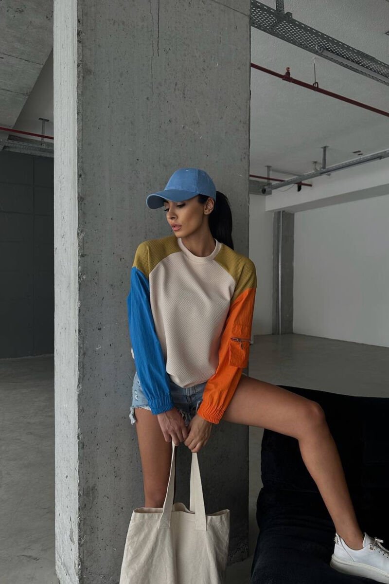 ROUND NECK SIMPLE WOMEN SWEATSHIRT MULTIPLE/SHNGJ - 2