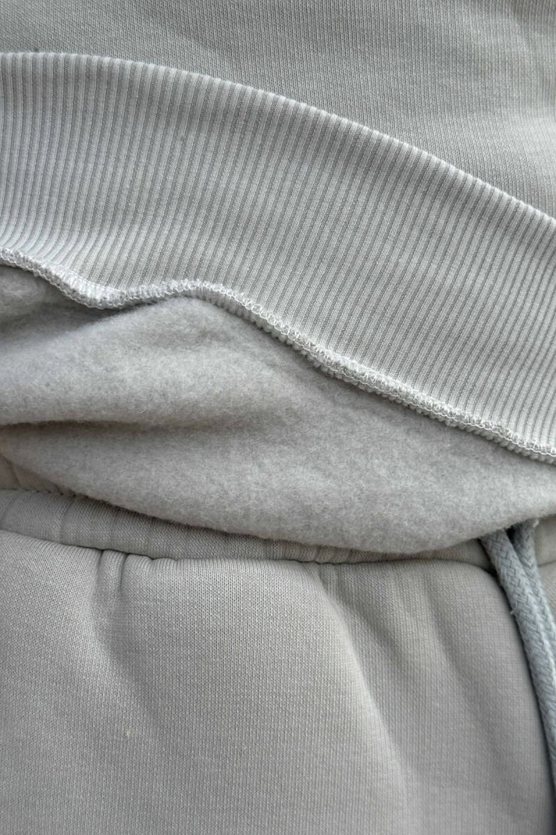 ROUND NECK SWEATSHIRT+JOGGERS FLUFFY MEN SET BRIGHT GREY/GRI E SHNDRITSHME - 3