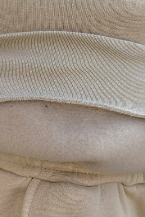 ROUND NECK SWEATSHIRT+JOGGERS FLUFFY MEN SET LIGHT BEIGE/BZHZB - 3
