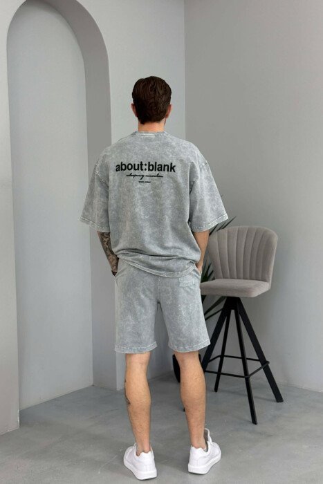 ROUND NECK T-SHIRT + SHORTS MEN SET LIGHT GREY/GZ - 4