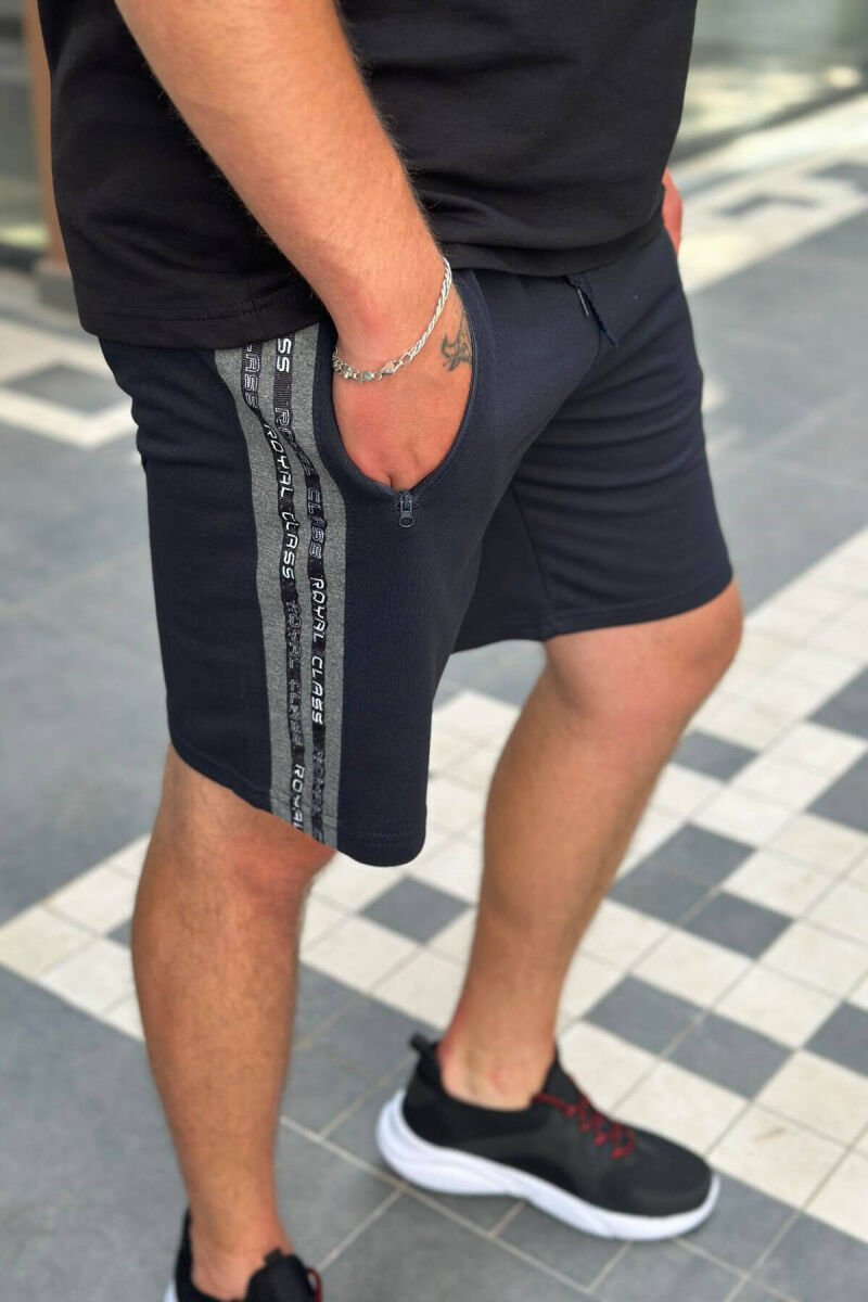 ROYAL CASUAL MAN SHORTS DARK BLUE/BEE - 2