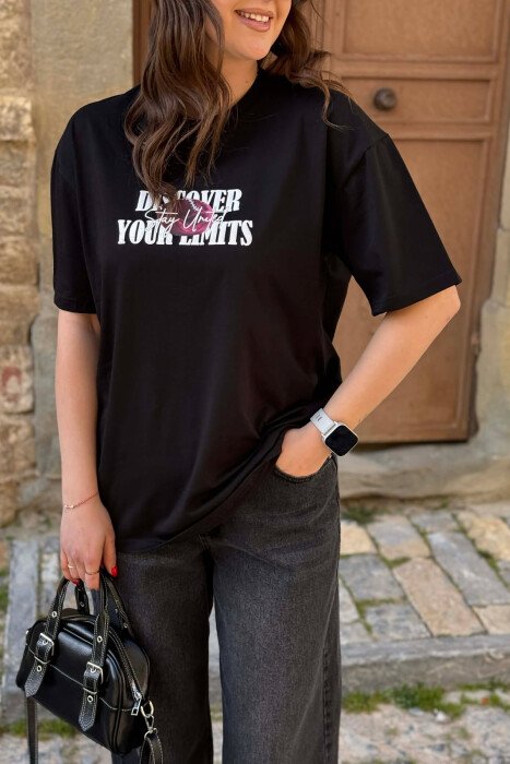 RUGBY IMAGE SIMPLE WOMEN T-SHIRT+ 6 PAIR SOCKS BLACK/ E ZEZE - 3