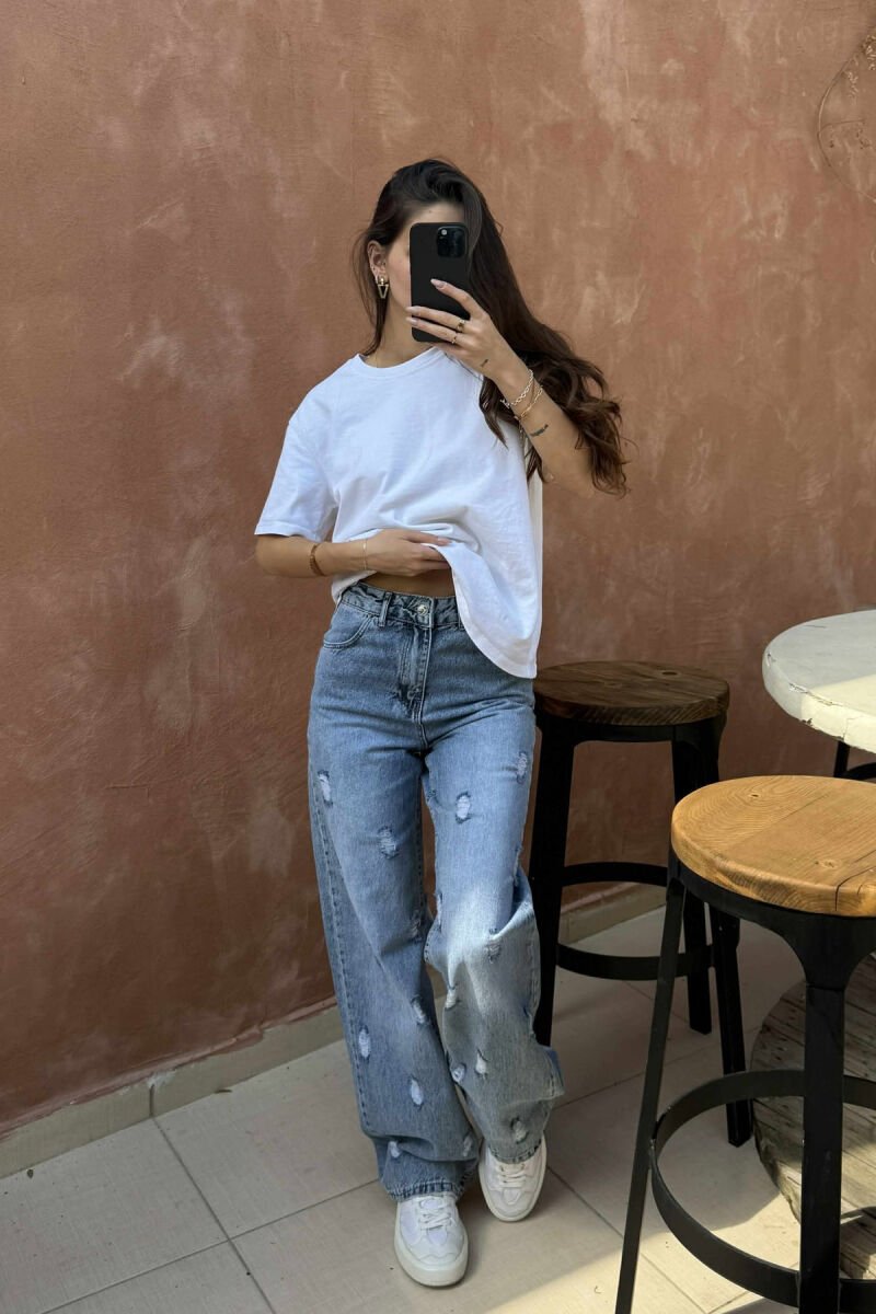 SCRATCHES ONE COLOR WOMEN JEANS LIGHTBLUE/BZ - 2