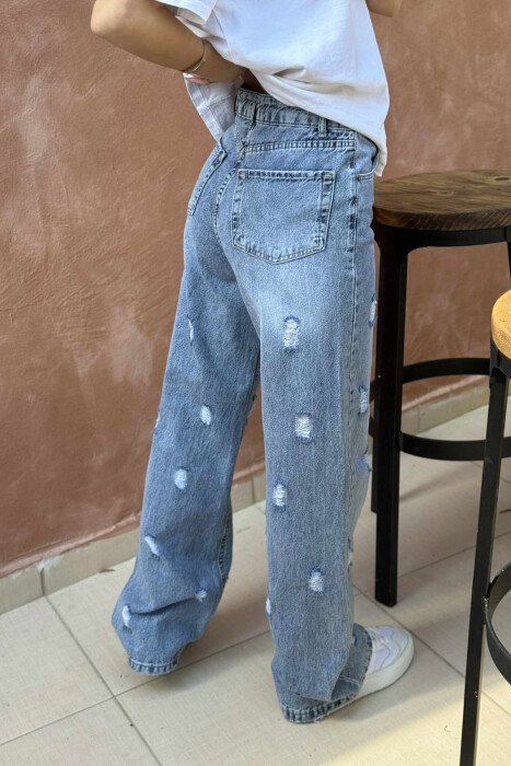 SCRATCHES ONE COLOR WOMEN JEANS LIGHTBLUE/BZ - 4