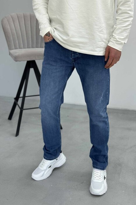 SCRATCHES SIMPLE MEN JEANS BLUE/BLU - 2