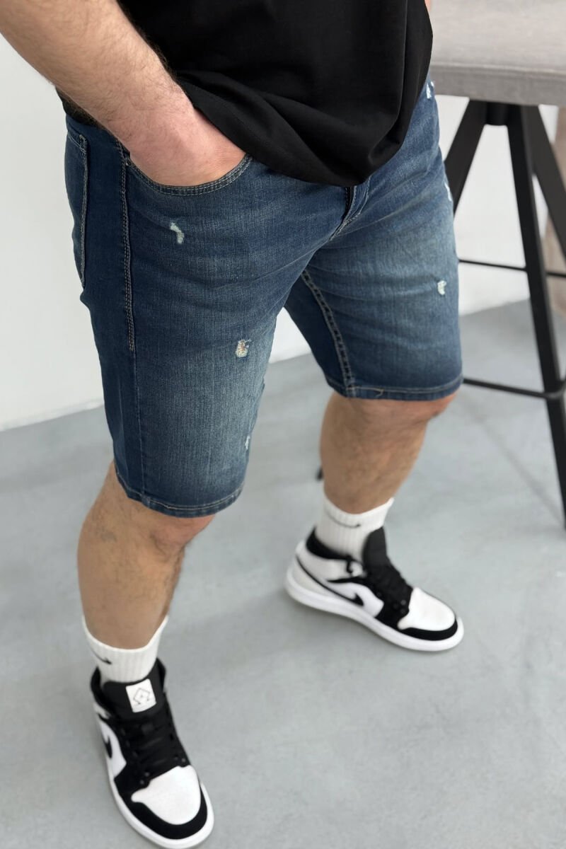 SCRATCHES SIMPLE MEN SHORT PANTS BLUE/BLU - 2