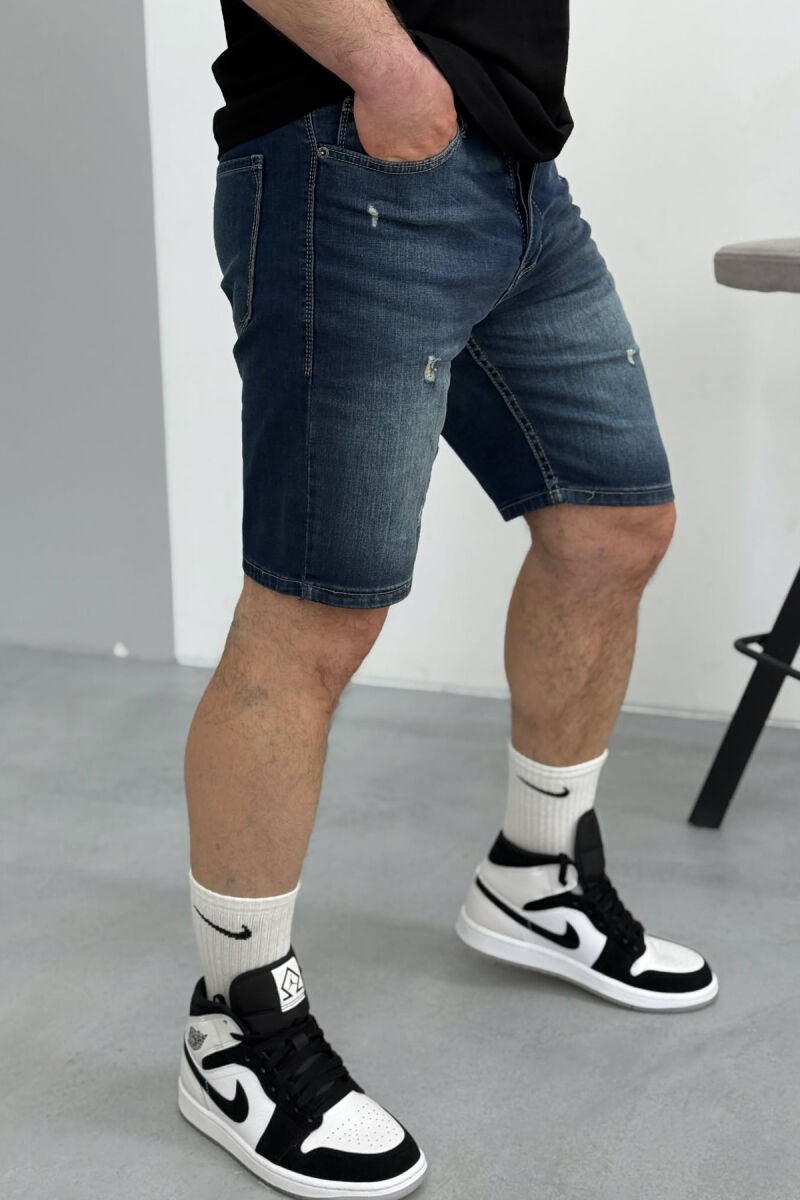 SCRATCHES SIMPLE MEN SHORT PANTS BLUE/BLU - 4
