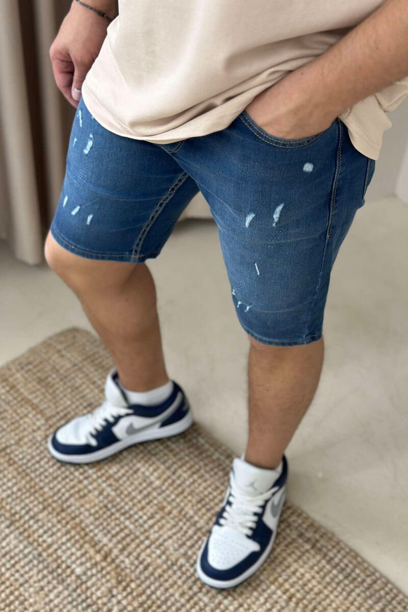 SCRATCHES SIMPLE MEN SHORT PANTS BLUE/BLU - 2
