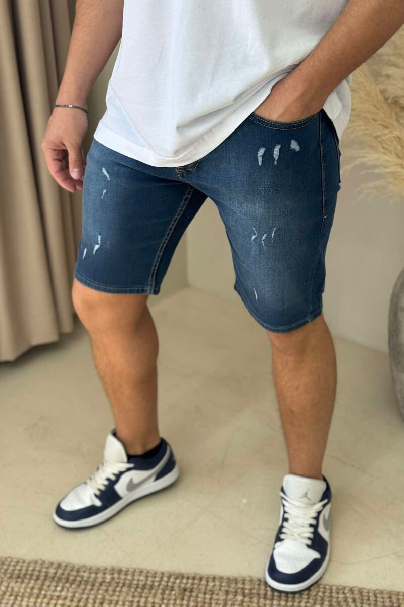 SCRATCHES SIMPLE MEN SHORT PANTS BLUE/BLU - 2