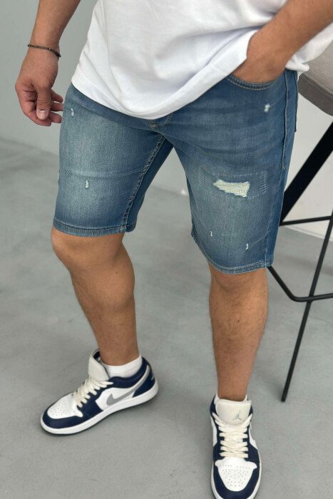 SCRATCHES SIMPLE MEN SHORT PANTS LIGHTBLUE/BZ - 2