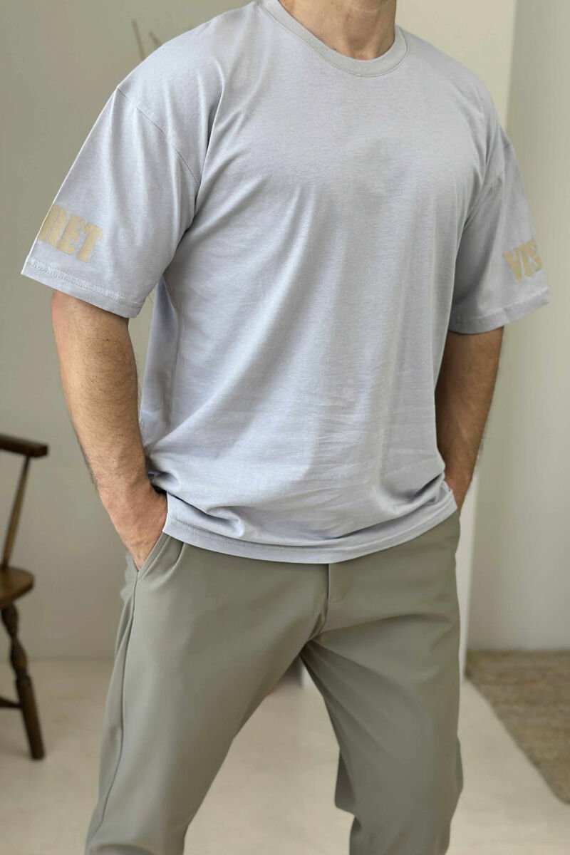 SECRET WRITTING MEN T-SHIRT LIGHT GREY/GZ - 1