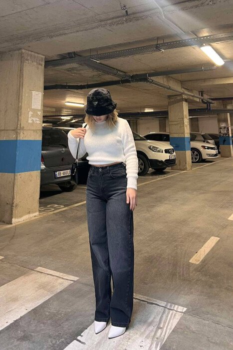 XHINSE ME ELASTICITET TE BELI PËR FEMRA NË NGJYRËN E ZEZË - KLAUDIO FASHION