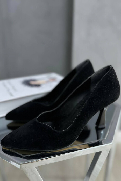 SEMI HEELS WOOD DETAILS KAMOSH ZEZE / BLAck - 2