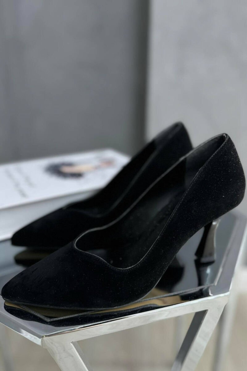 SEMI HEELS WOOD DETAILS KAMOSH ZEZE / BLAck - 2