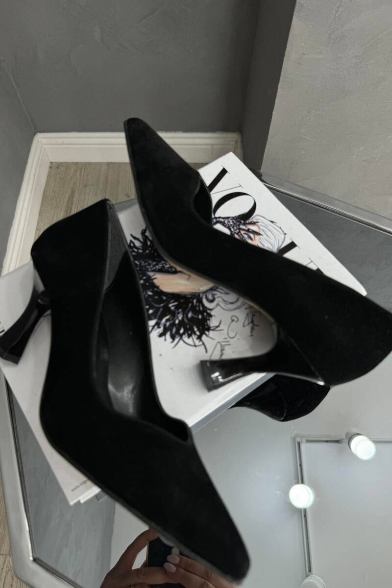 SEMI HEELS WOOD DETAILS KAMOSH ZEZE / BLAck - 3