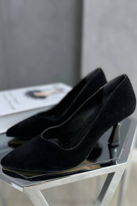 SEMI HEELS WOOD DETAILS KAMOSH ZEZE / BLAck - 2