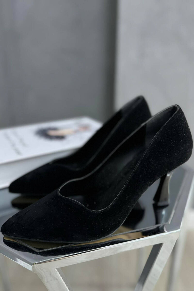 SEMI HEELS WOOD DETAILS KAMOSH ZEZE / BLAck - 2