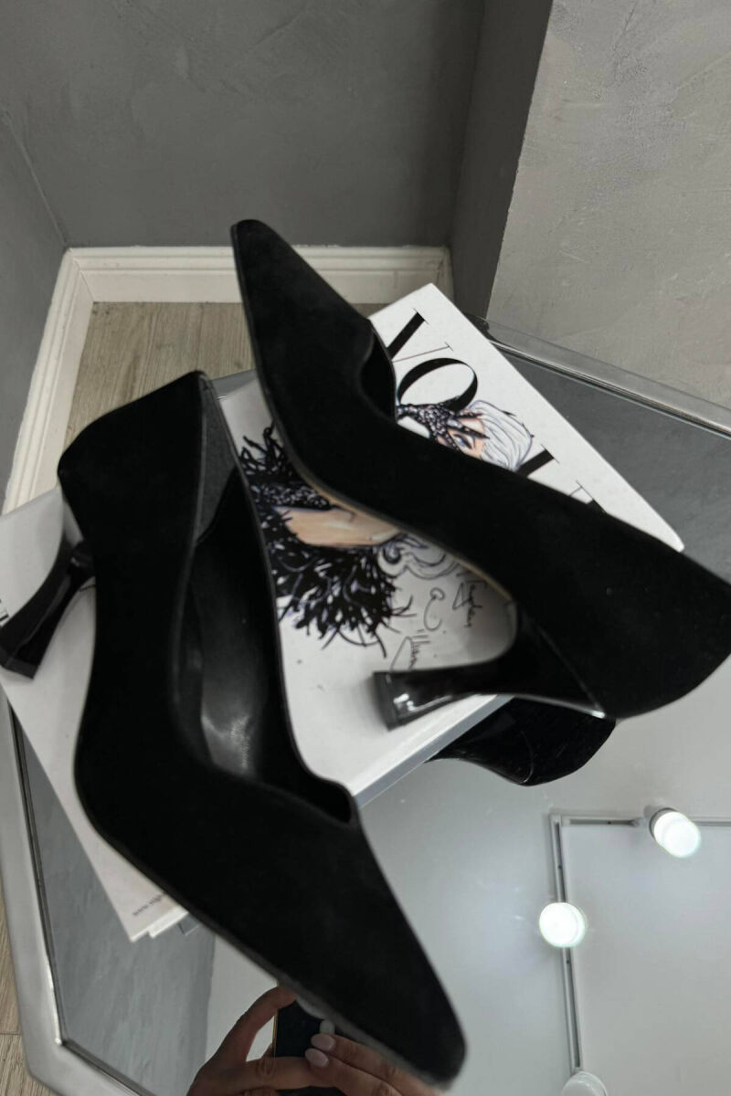 SEMI HEELS WOOD DETAILS KAMOSH ZEZE / BLAck - 3