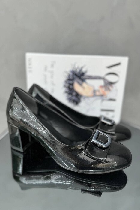 SEMI WOMAN HEELS SPECIAL GLOSSY BLACK-ZEZE SHKELQIM 