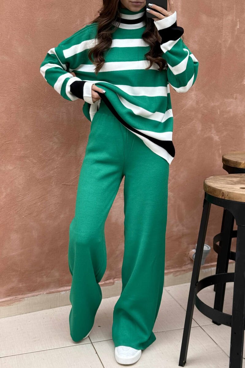SET AKRELIK GOLF ME VIJA +PANTALLONA PËR FEMRA NË NGJYRË JESHILE - 4
