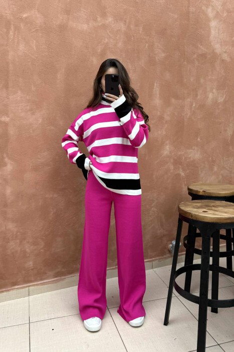 SET AKRELIK GOLF ME VIJA +PANTALLONA PËR FEMRA NË NGJYRËN CIKLAMI - 2