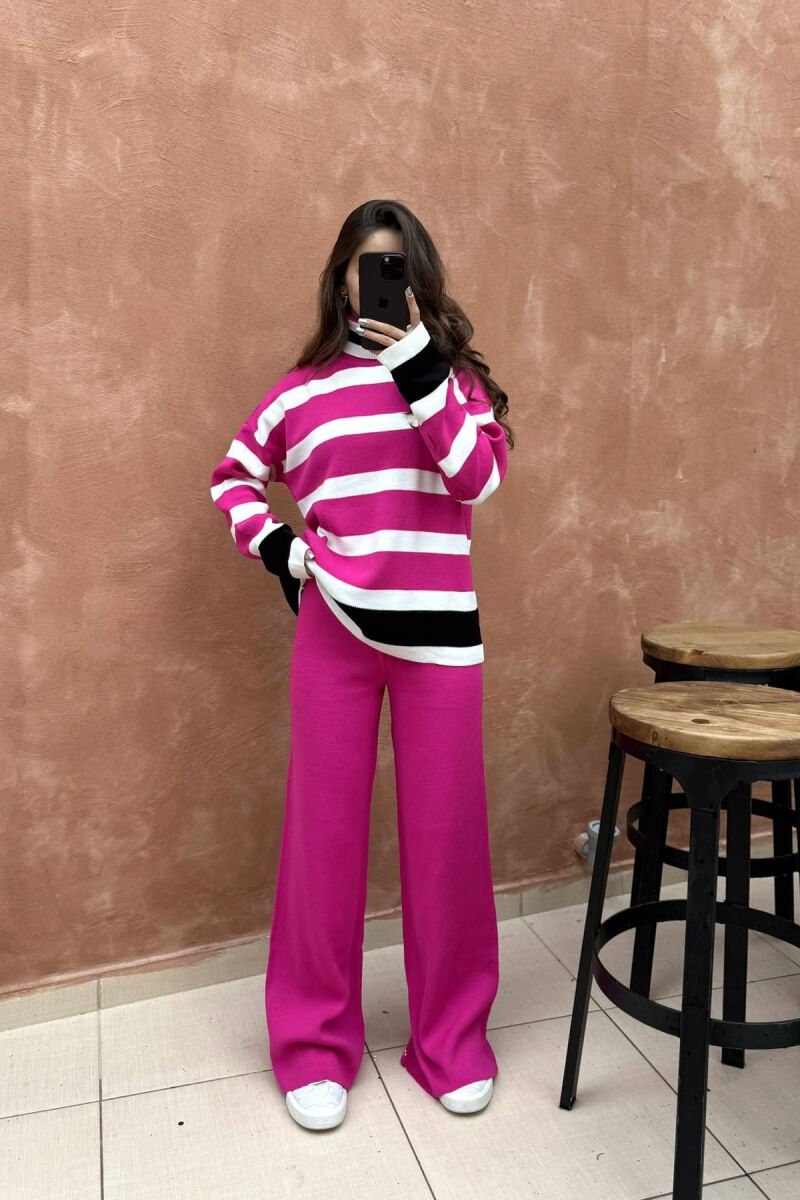 SET AKRELIK GOLF ME VIJA +PANTALLONA PËR FEMRA NË NGJYRËN CIKLAMI - 2