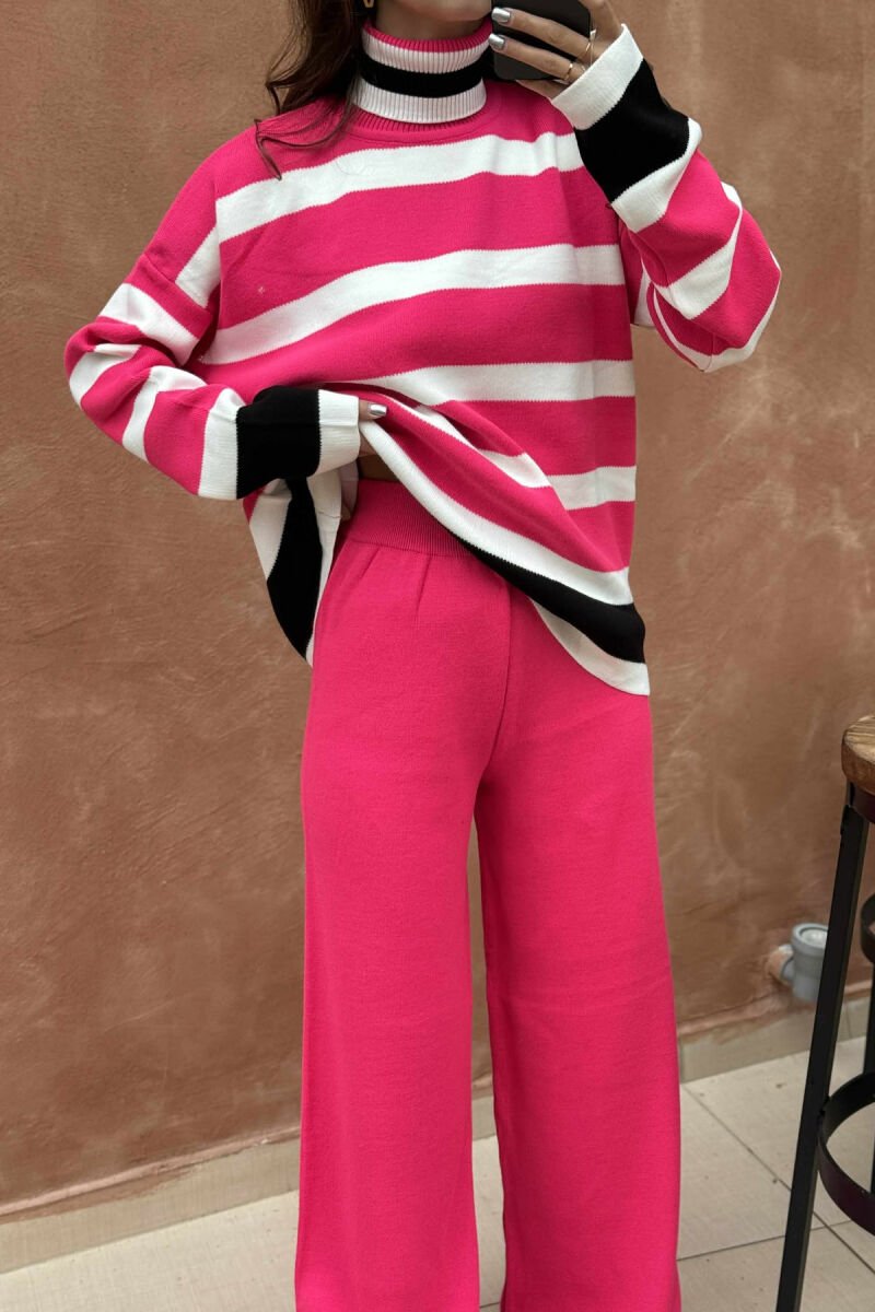 SET AKRELIK GOLF ME VIJA +PANTALLONA PËR FEMRA NË NGJYRËN ROZË - 4
