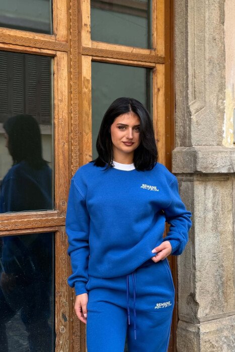 SET BLUZE ME SHKRIME TE VOGLA + TUTA PER FEMRA NE NGJYRE BLU - 3