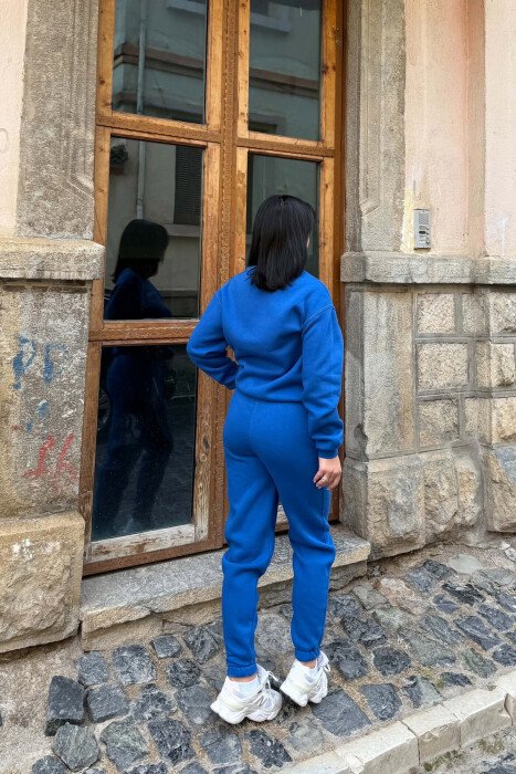 SET BLUZE ME SHKRIME TE VOGLA + TUTA PER FEMRA NE NGJYRE BLU - 4